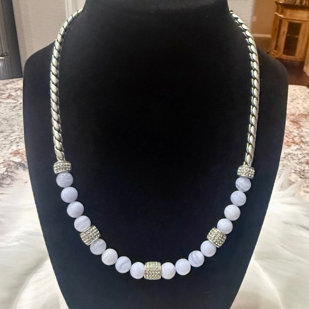 Brighton Meridian Blue Agate Necklace
